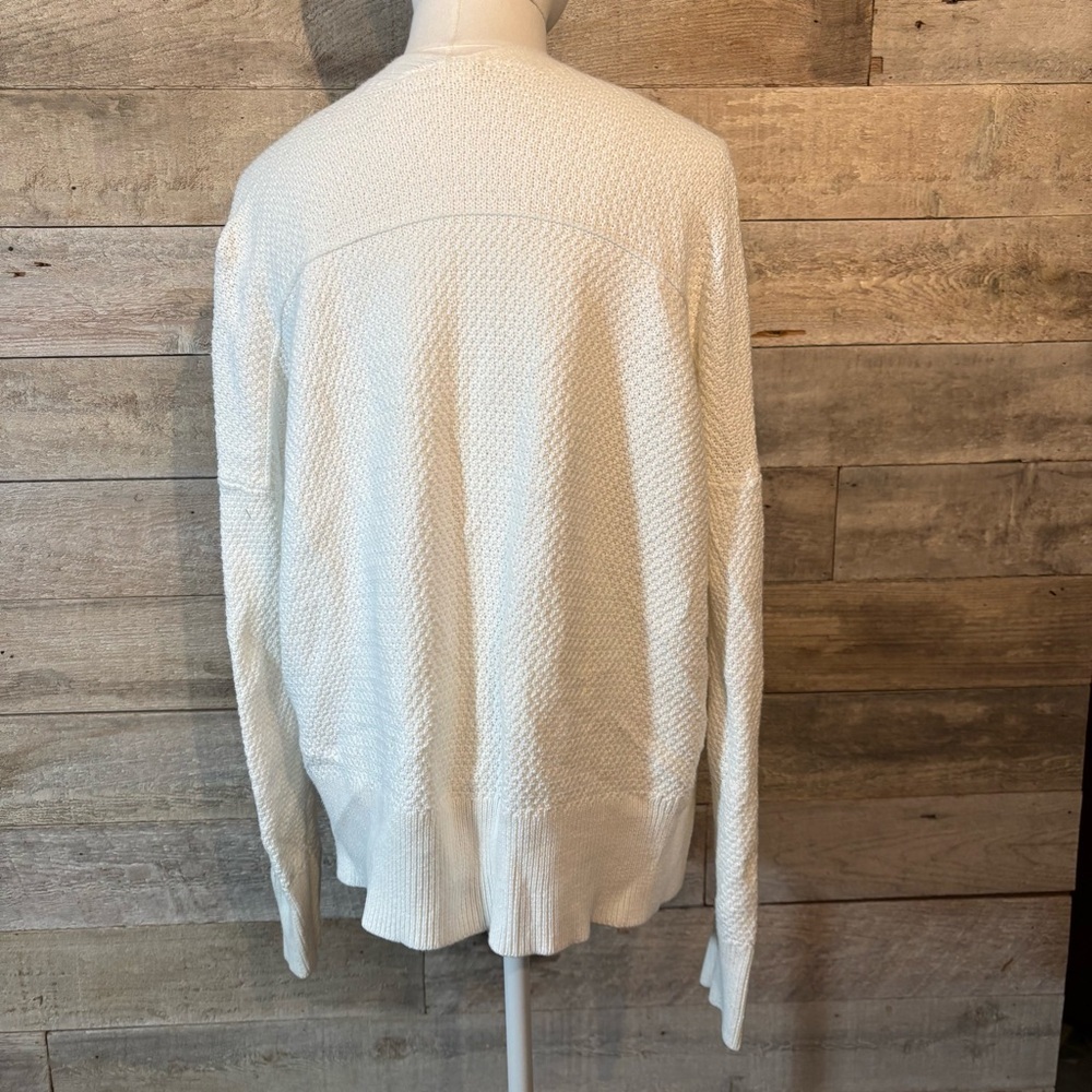 Gap for good women's white knit open cardigan sweater in size medium - Picture 3 of 9